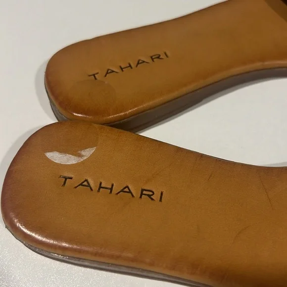 NWOT Tahari Gold Studded Sandals - Picture 5 of 9